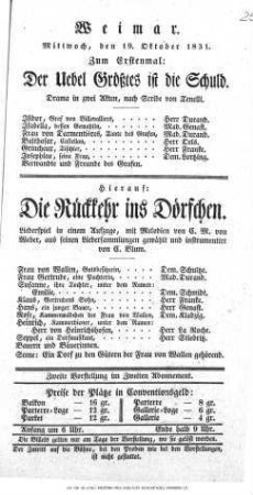 Der Uebel Größtes ist die Schuld