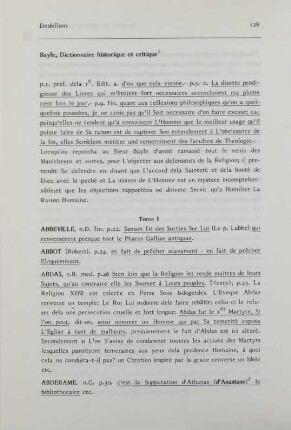 3. Bayle, Dictionnaire historique et critique