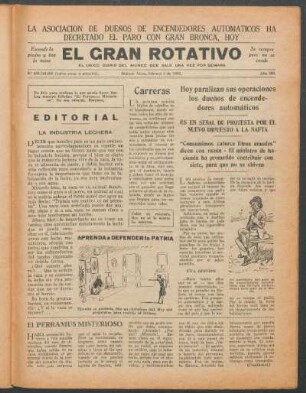 El gran rotativo : El único diário del mundo que sale una vez por semana