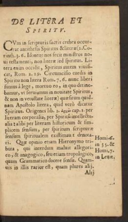 De Litera Et Spiritu.