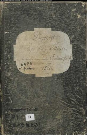 Kirchenbuchduplikat der evangelischen Gemeinde Lübbecke, Kreis Lübbecke (GHTK 1820) (Gemeinde: Evangelische Gemeinde Lübbecke)