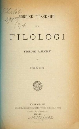 Nordisk tidsskrift for filologi. 4. 1895/96