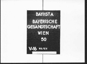 Zeremoniell bei Visiten von Kardinälen in der bayerischen Gesandtschaft