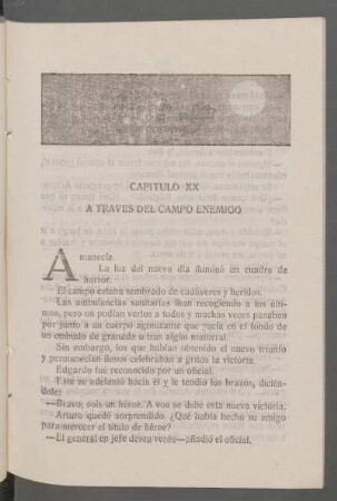 Capítulo XX - A través del campo enemigo