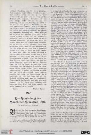 3: Die Ausstellung der Münchener Sezession 1898