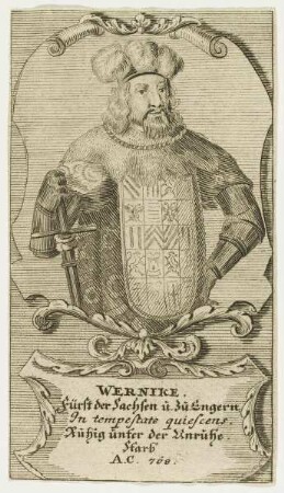 Bildnis des Wernike Fürst der Sachsen