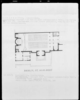 Grundriß von Sankt Adalbert in Berlin