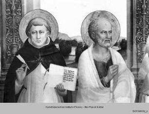 Pala di San Domenico : Thronende Madonna, Heilige und Engel