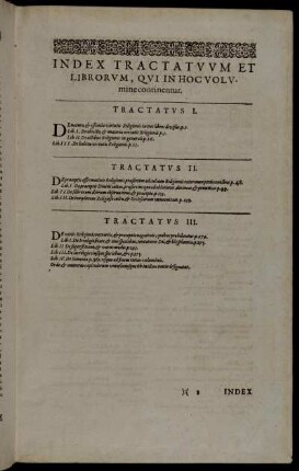 Index Tractatuum Et Librorum, Qui In Hoc Volumine continentur.