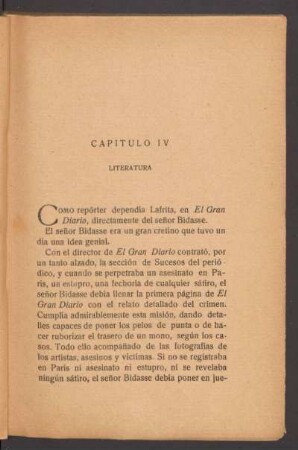 Capítulo IV - Literatura