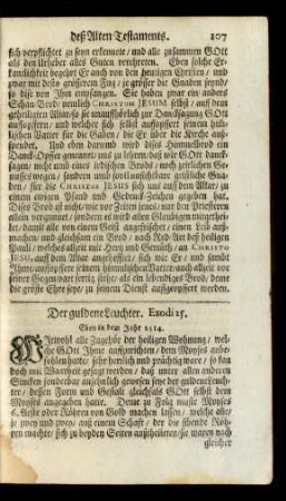 Der guldene Leuchter. Exodi 25.