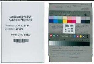 Entnazifizierung Ernst Hoffmann , geb. 07.02.1883 (Handelsvertreter)