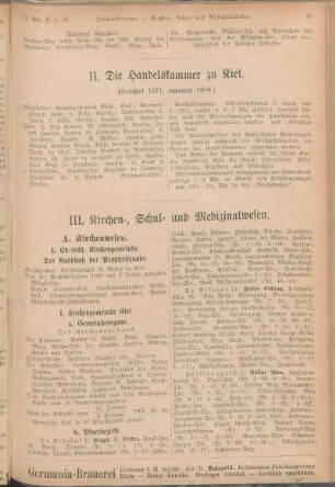 II. Die Handelskammer zu Kiel.