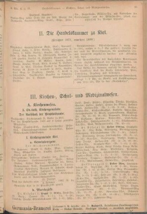 II. Die Handelskammer zu Kiel.