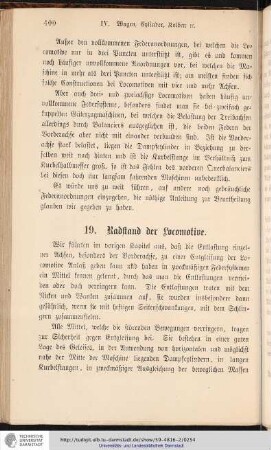 19. Radstand der Locomotive