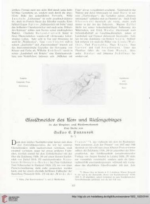 4/5: Glasschneider des Iser- und Riesengebirges in der Empire- und Biedermeierzeit, [3] : eine Studie