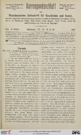 Nr. 11 & 12 (Nov. & Dezbr.)