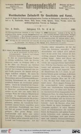 Nr. 11 & 12 (Nov. & Dezbr.)