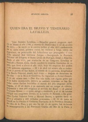Quien era el bravo y temerario Lavalleja