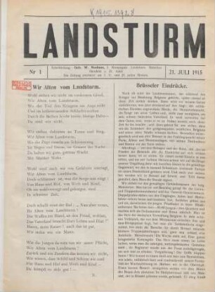 1915/16: Landsturm