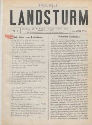 1915/16: Landsturm
