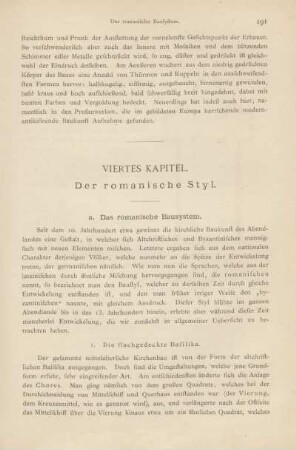 Viertes Kapitel. Der romanische Styl.