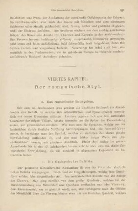 Viertes Kapitel. Der romanische Styl.