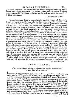 Titolo CLXXVIII.