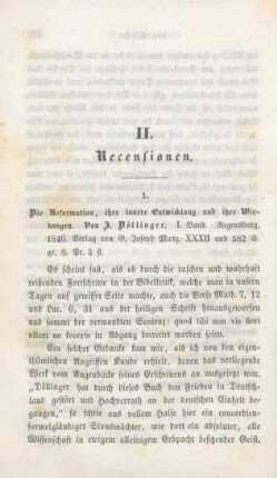448-460 [Rezension] Döllinger, Ignaz von, Die Reformation, ihre innere Entwicklung und ihre Wirkungen im Umfange des Lutherischen Bekenntnisses