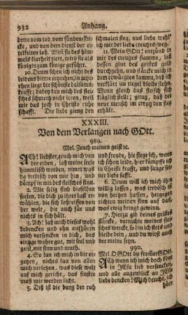 XXXIII. Von dem Verlangen nach Gott