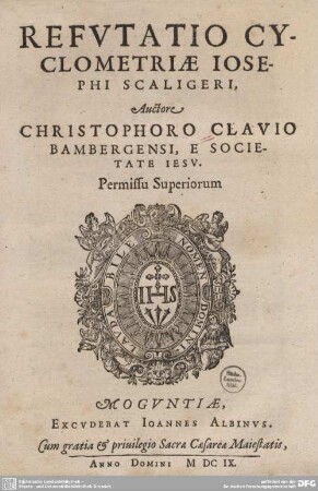 Refutatio Cyclometriae Iosephi Scaligeri