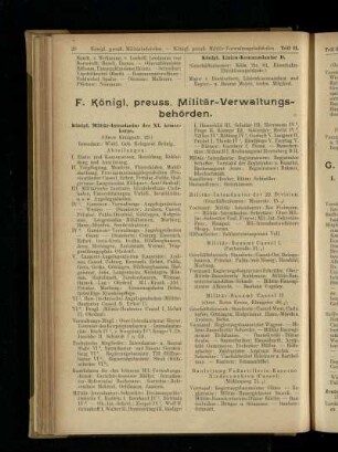 Königl. preuss. Militär-Verwaltungsbehörden