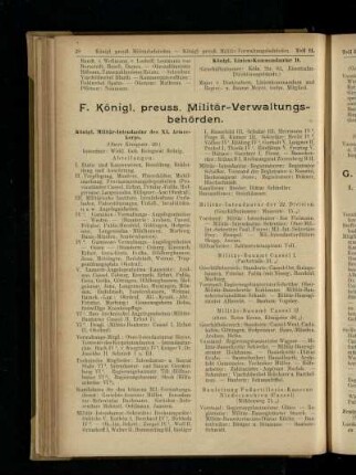 Königl. preuss. Militär-Verwaltungsbehörden