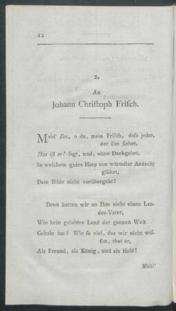 2. An Johann Christoph Frisch