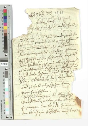Brief an Franz Claudius in Pforta