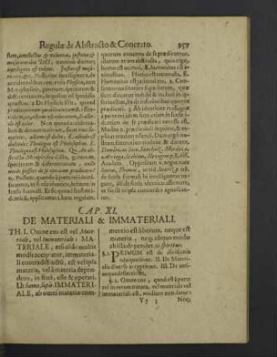 Cap. XI. De materiali & immateriali.
