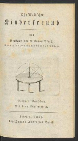 Bändchen 6: Physikalischer Kinderfreund
