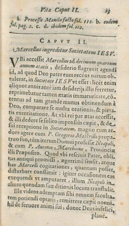 Caput II. Marcellus ingreditur Societatem Jesu