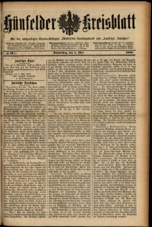 Ausgabe vom Donnerstag, den 05. Mai 1898.