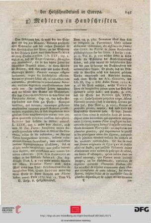 g) Mahlerey in Handschriften