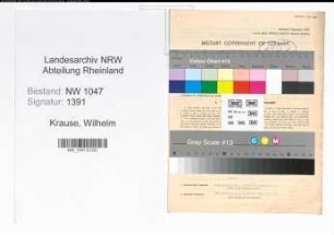 Entnazifizierung Wilhelm Krause , geb. 07.07.1899 (Spediteur)