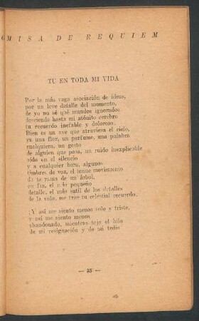 Tu en toda mi vida