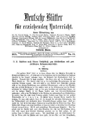 J. B. Basedow nach seinem Verhältniß zum Christenthum und zum christlichen Religionsunterrichte : (Fortsetzung)