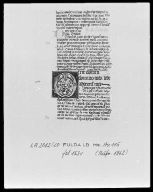 Petrus Lombardus, Commentarius in Psalmos — Initiale D, Folio 153verso