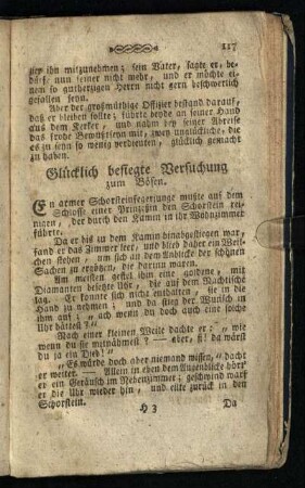 Glücklich besiegte Versuchung zum Bösen