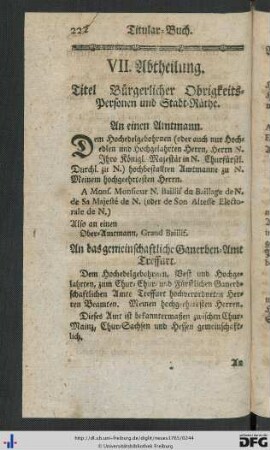 VII. Abtheilung.