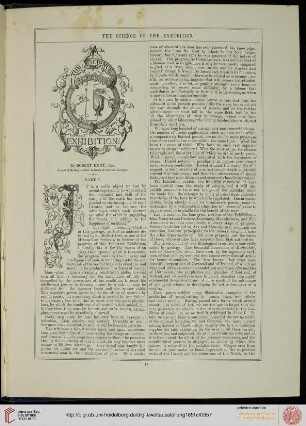 The science of the exhibition (Robert Hunt)