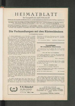 Veranstaltungen des Langenhorner Heimatvereins