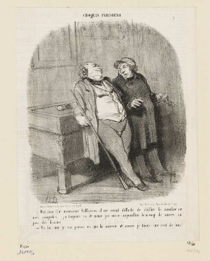 Oui, mon chèr Monsieur Coffignon…, Blatt 5 der Folge "Croquis Parisiens", in: "Le Charivari", Paris 1853