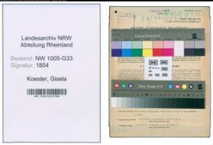 Entnazifizierung Gisela Koester , geb. 24.09.1920 (Studentin)
